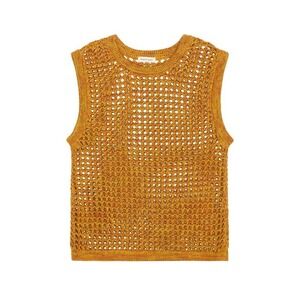 NICHOLAS DALEY Men's Crochet Vest Size Medium Loose Threading Read